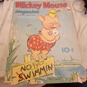 August 1938 Mickey Mouse Magazine Comic Book V3 #11 SCARCE Walt Disney